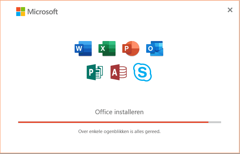 microsoft office pro plus online installeren step 3