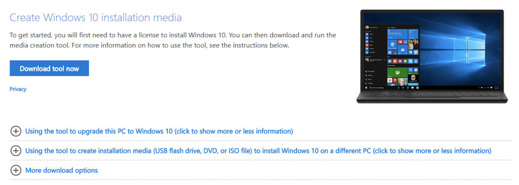 Installer Windows 10